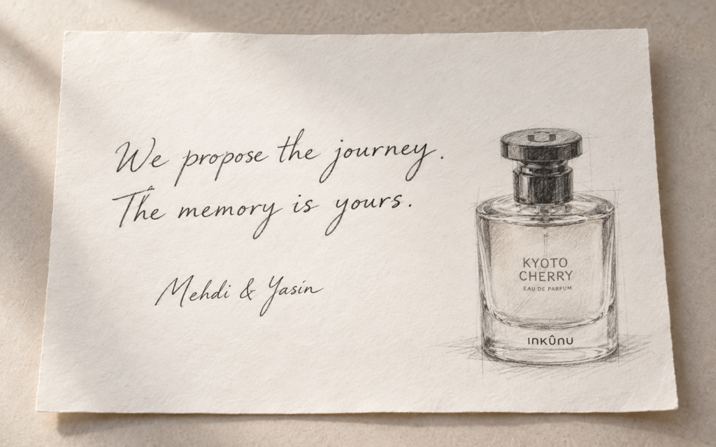 Handwritten INKÛNU note about journeys and memory